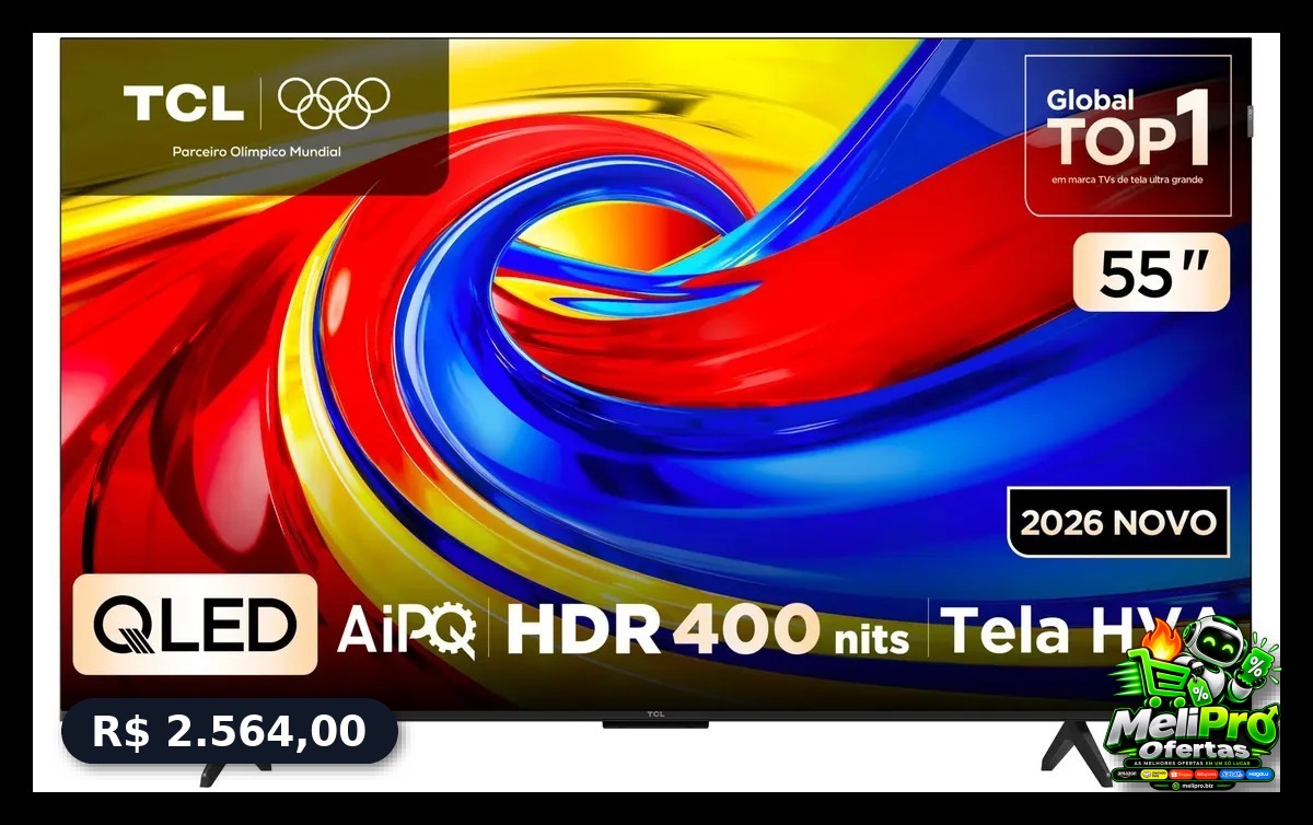 Smart Tv Tcl 55 Polegadas Qled 4k P7l Wifi Bluetooth Google Tv Hdr10+ 120 Hz Vrr Aipq 55p7l