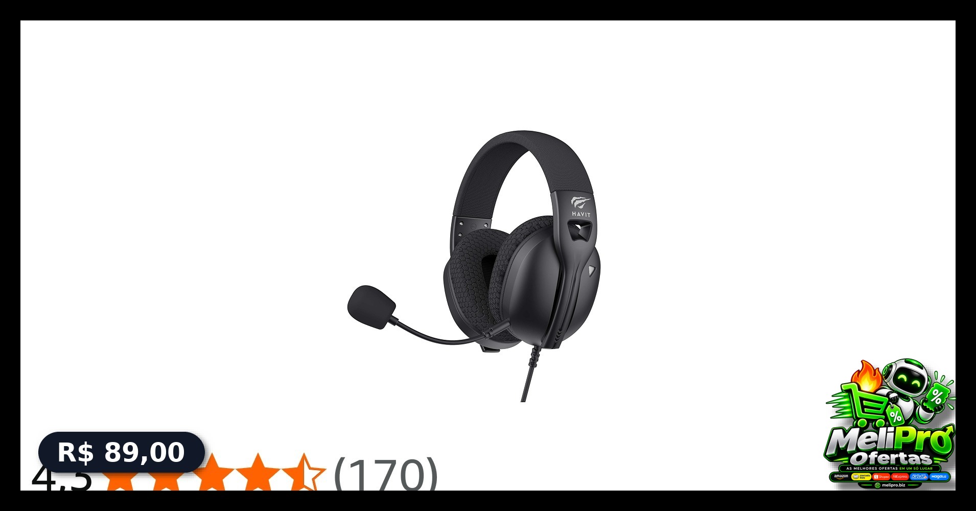Headset HAVIT FUXI-H5D, 3.5MM, Drivers de 50MM