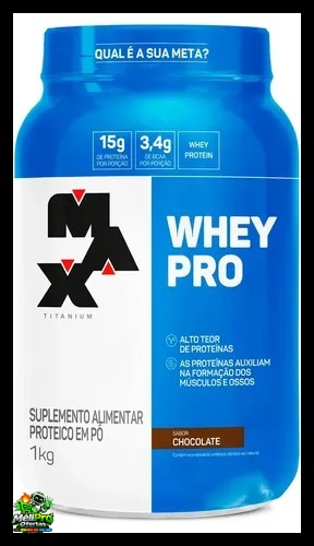 Whey Pro Max Titanium 1kg- Chocolate