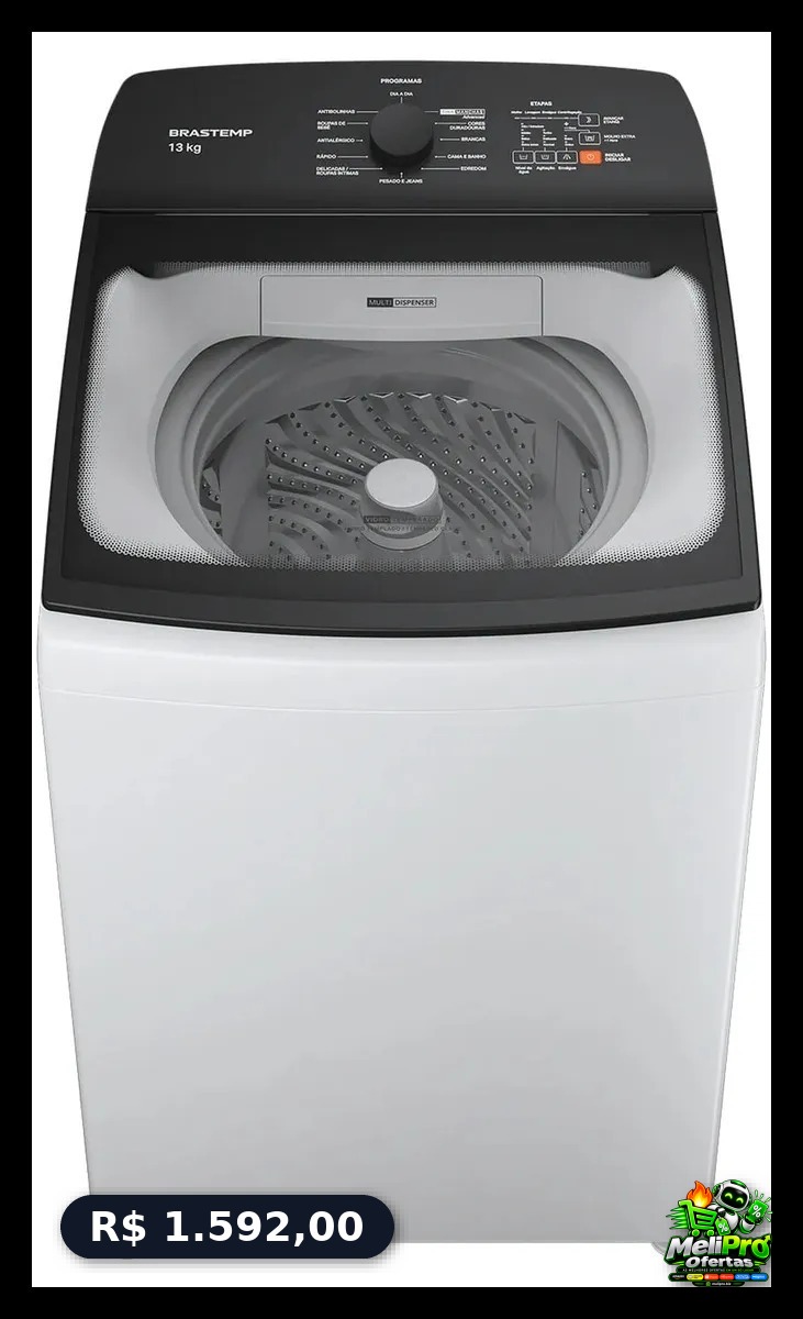 Máquina De Lavar Brastemp 13kg Com Ciclo Tira Manchas Branco 110v (BWM13AB)