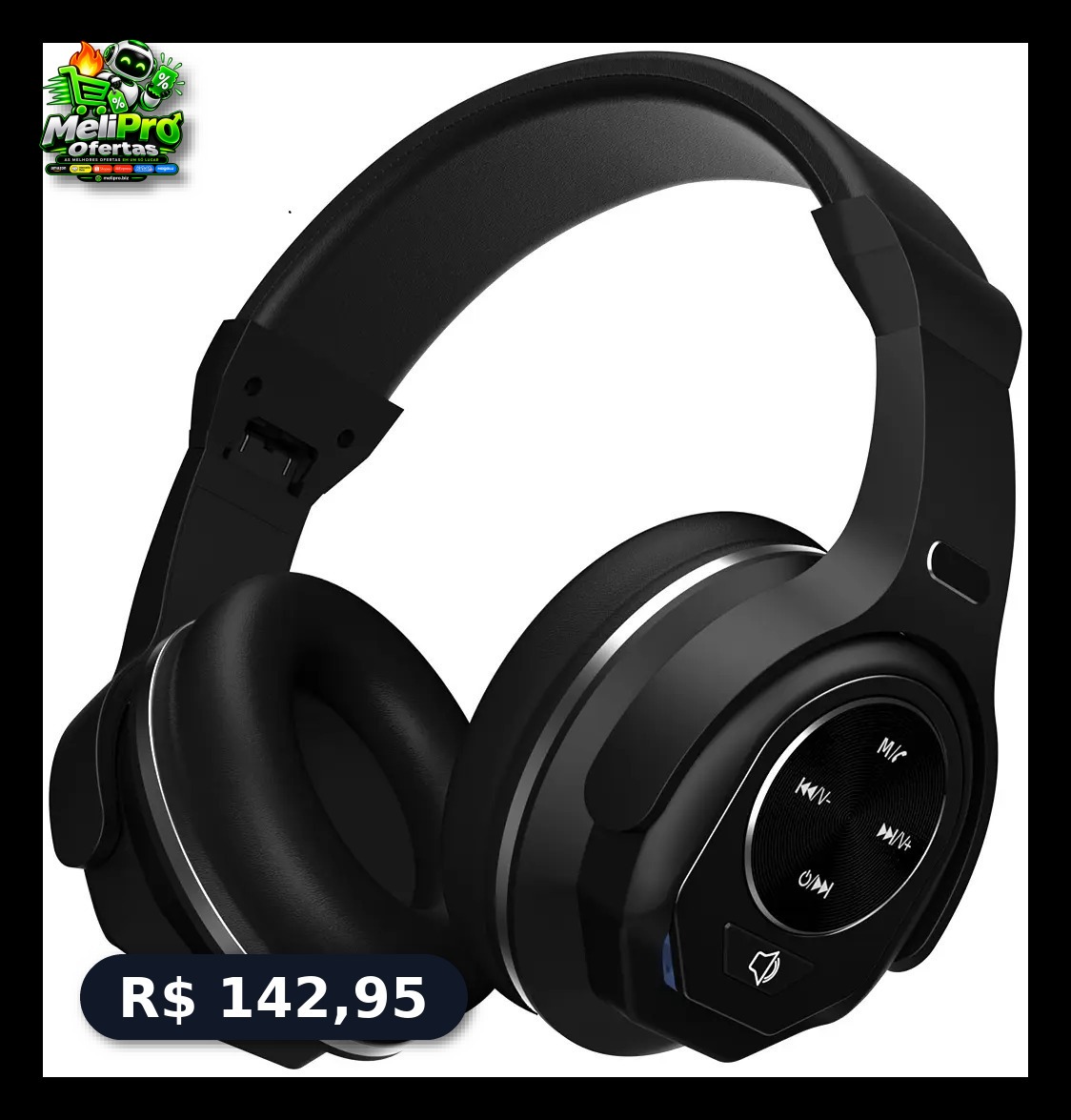Basike Headphone Bluetooth Fone de Ouvido Sem Fio Com Rádio Fm E Função Caixa De Som E Microfone