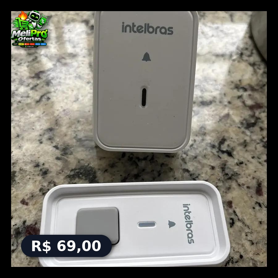 Campainha Sem Fio Intelbras Cib 101 Com Protetor 2 Entradas