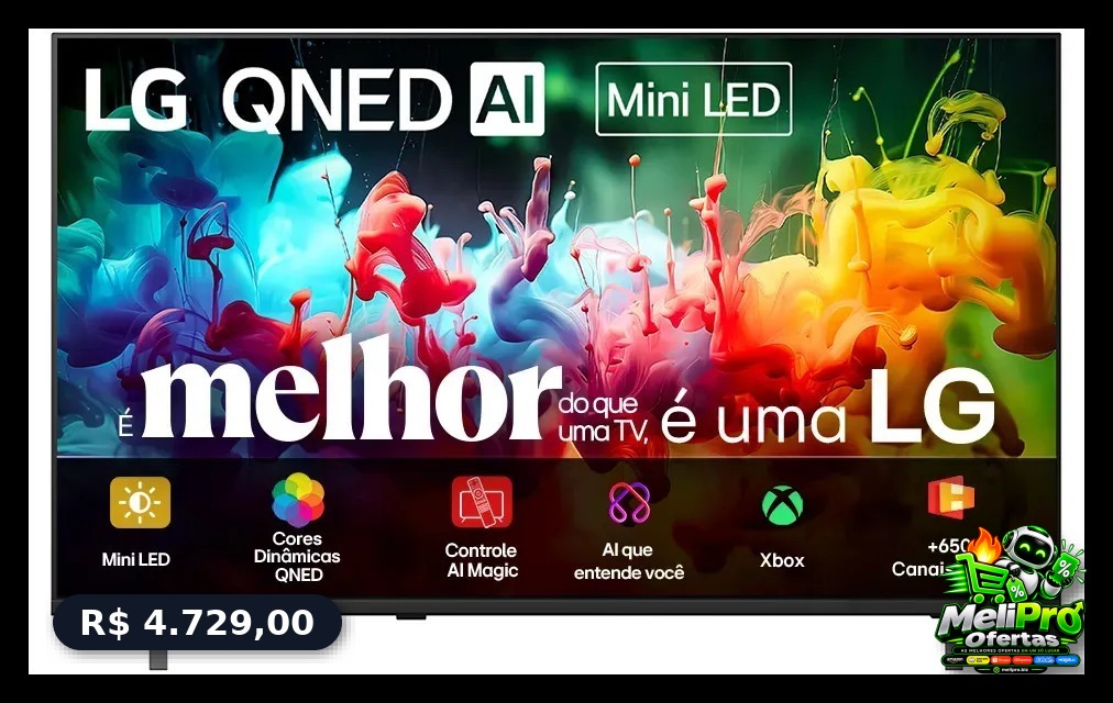 Smart TV 4K 75" LG QNED Mini LED AI 2026