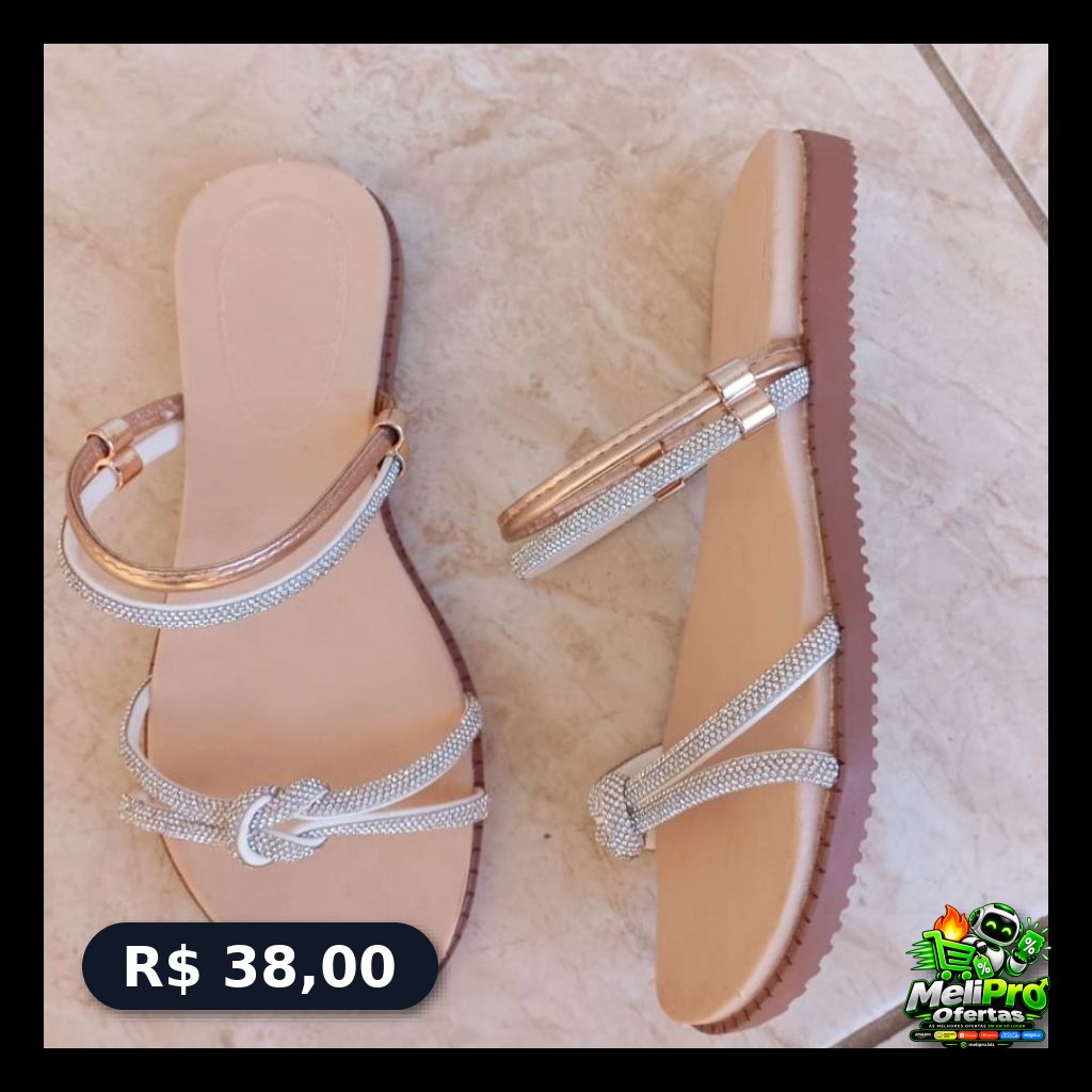 Sandália Rasteirinha Feminina Plana Confortável