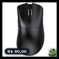 Mouse Gamer sem Fio Attack Shark R1 Ultraleve e Design Ergonômico, Tri-Mode, 18.000 DPI, Sensor Óptico PAW3311, 6 Botões