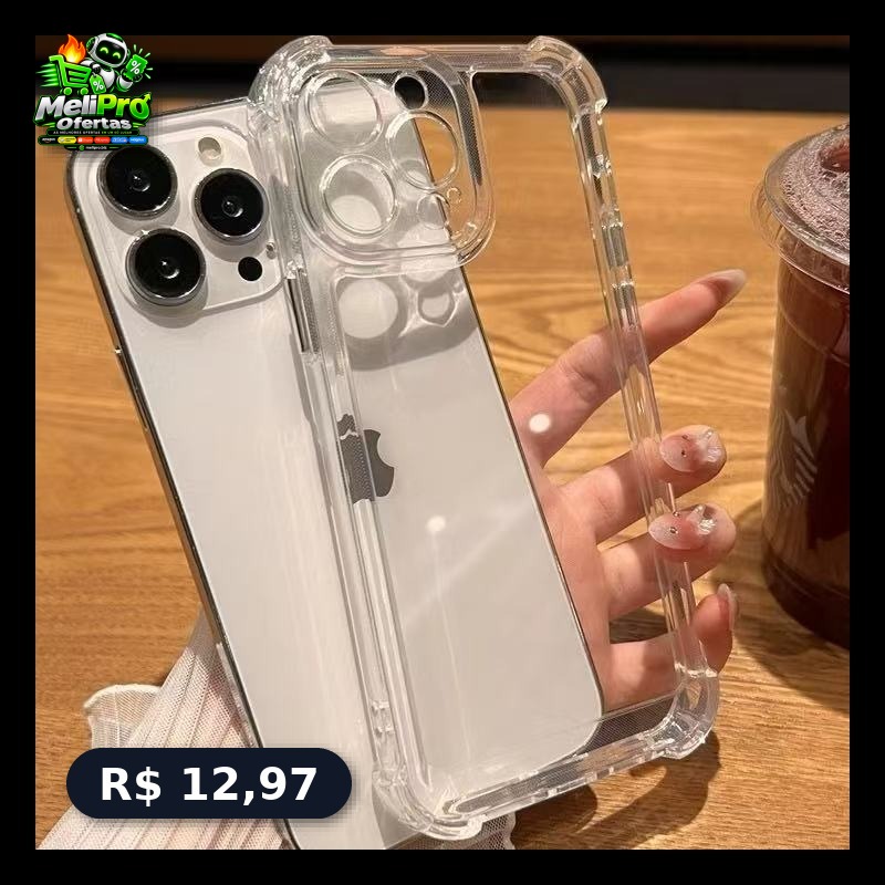 Kit 2 Capinha Para Iphone Anti Impacto Transparente
