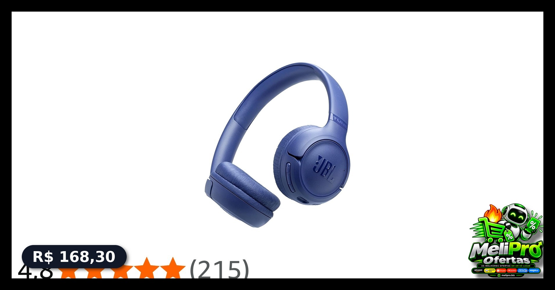 JBL, Fone de Ouvido Bluetooth Over-Ear, Tune 530BT, Sem Fio, Até 76 Horas de...