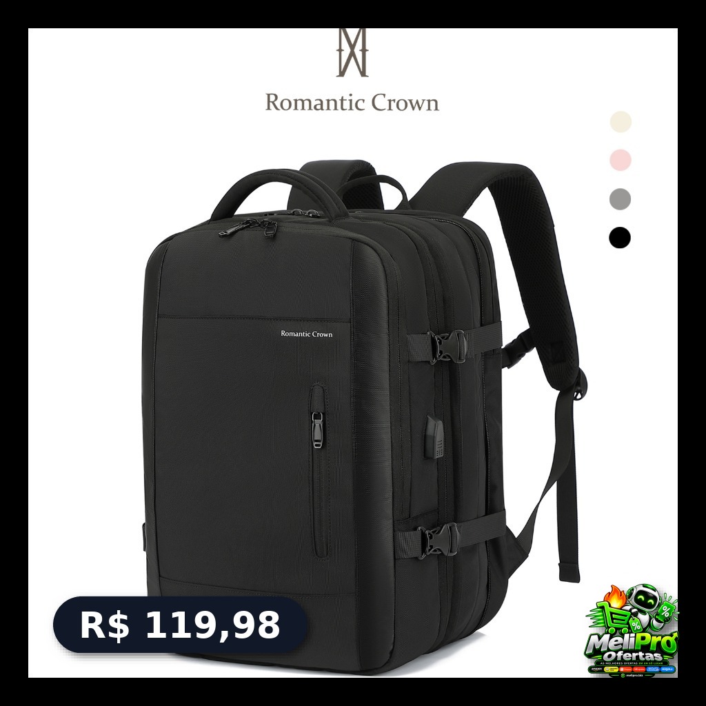 ROMANTIC CROWN Mochla de Viagem MascuIino e Feminina