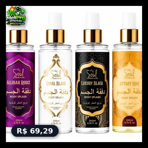 Body Splash Arabe C/4un 200ml