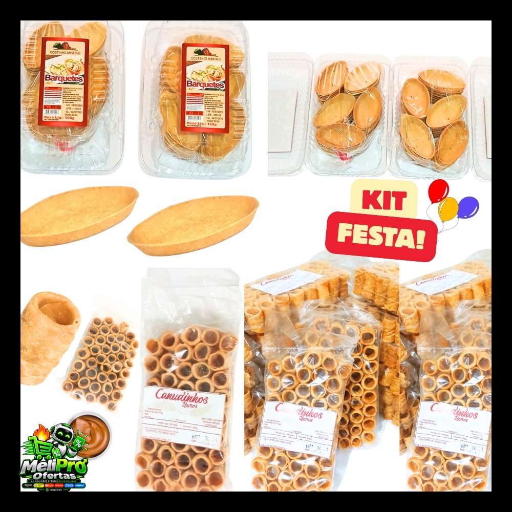 Kit Festa Barquete com Canudinho 100 Barquetes + 150 Canudinhos Mais Econômico para Sua Festa