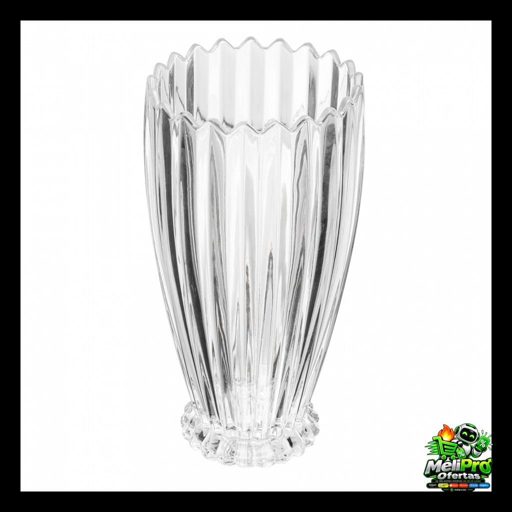 Vaso de Cristal Decorativo Geneva Wolff 11x22cm - para Flores e Arranjos na Sala
