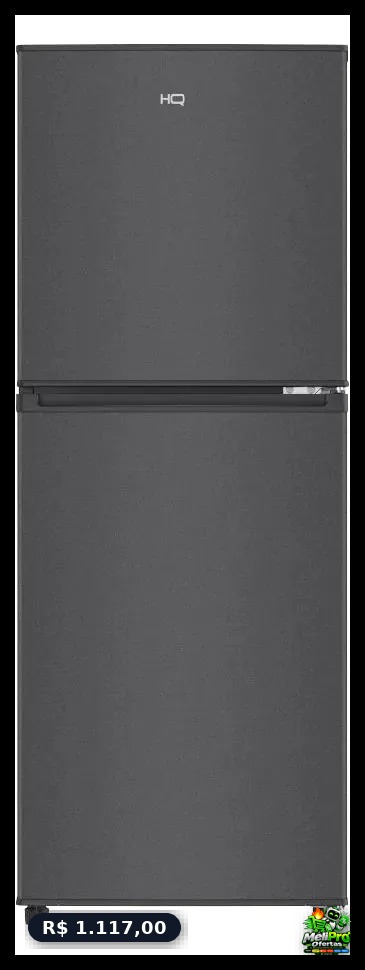 Geladeira Refrigerador Duplex Defrost HQ 140L Preto 220V