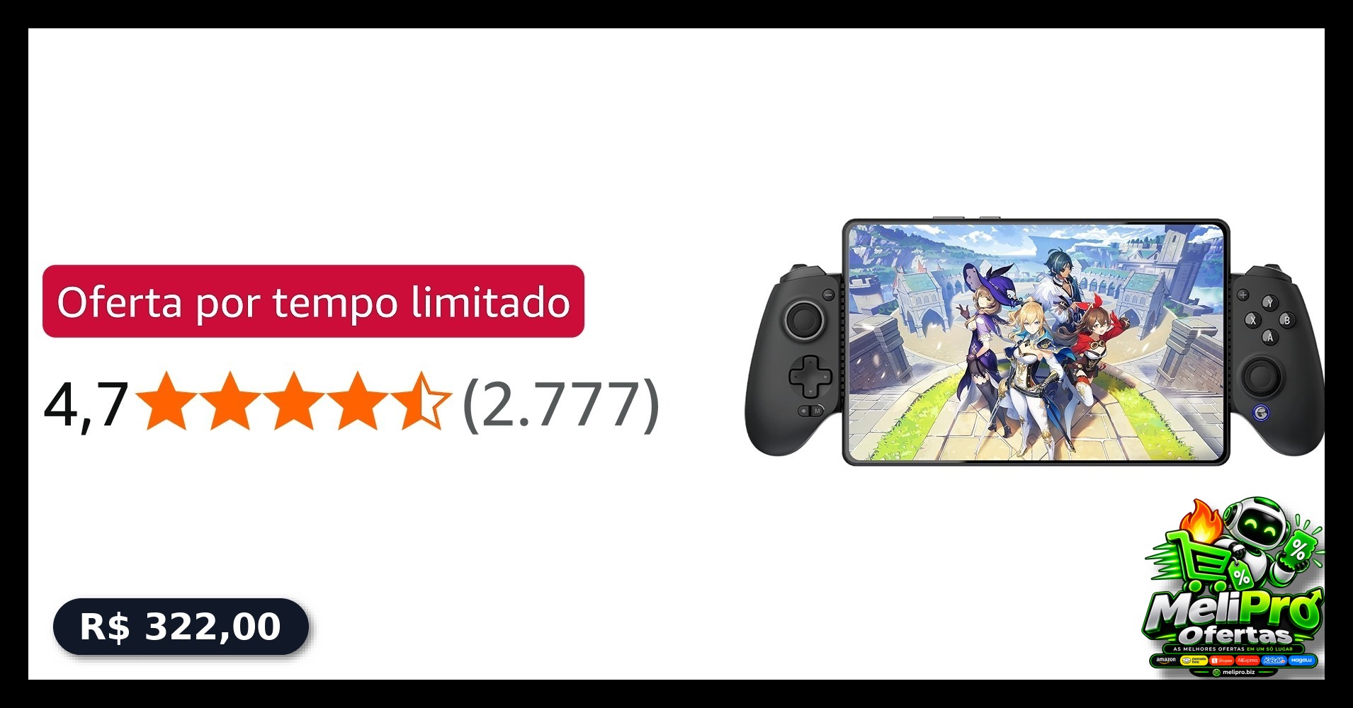 GameSir G8 Plus Bluetooth Mobile Game Controller for Switch & iOS & Android & Tablets, Wireless Gamepad with Hall Effect