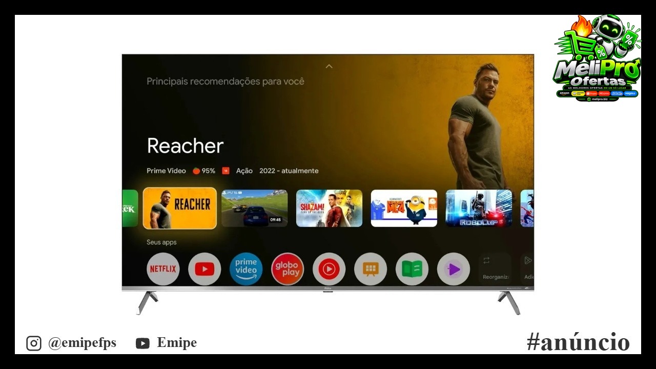 Smart TV Philco 65" P65CGA QLED Mini LED Quantum 4K UHD Google TV Wi-Fi Bluetooth 110/220V P65CGA