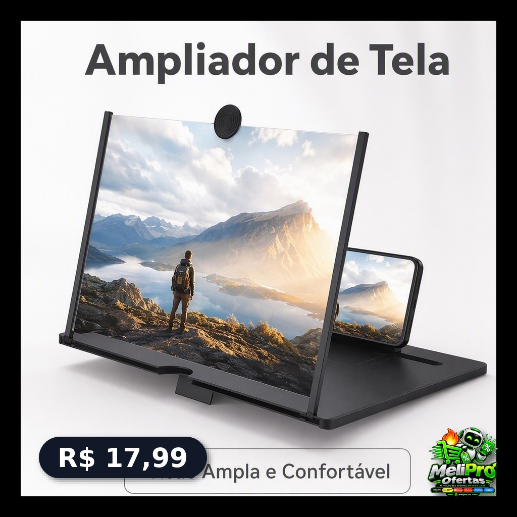 Amplificador de Tela para Celular Lupa 3D