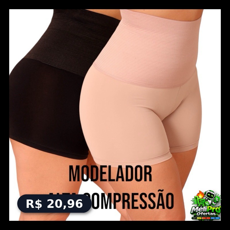 Bermuda Modeladora Cinta Short Feminino Alta Compressão