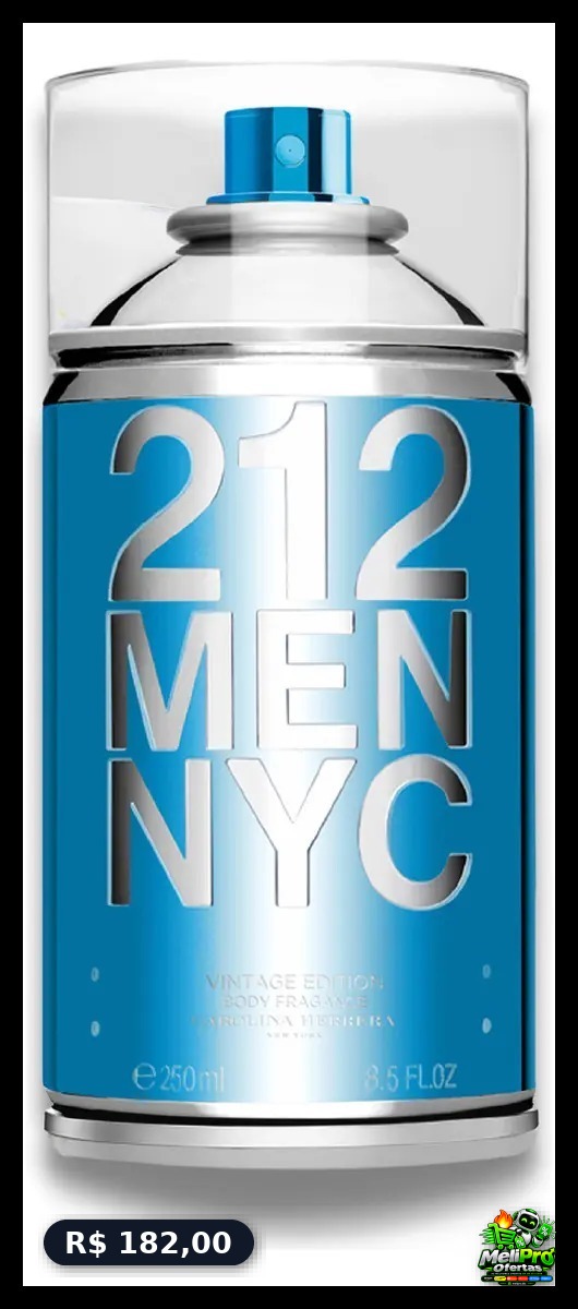 Body Spray Carolina Herrera 212 Men NYC Body 250ml