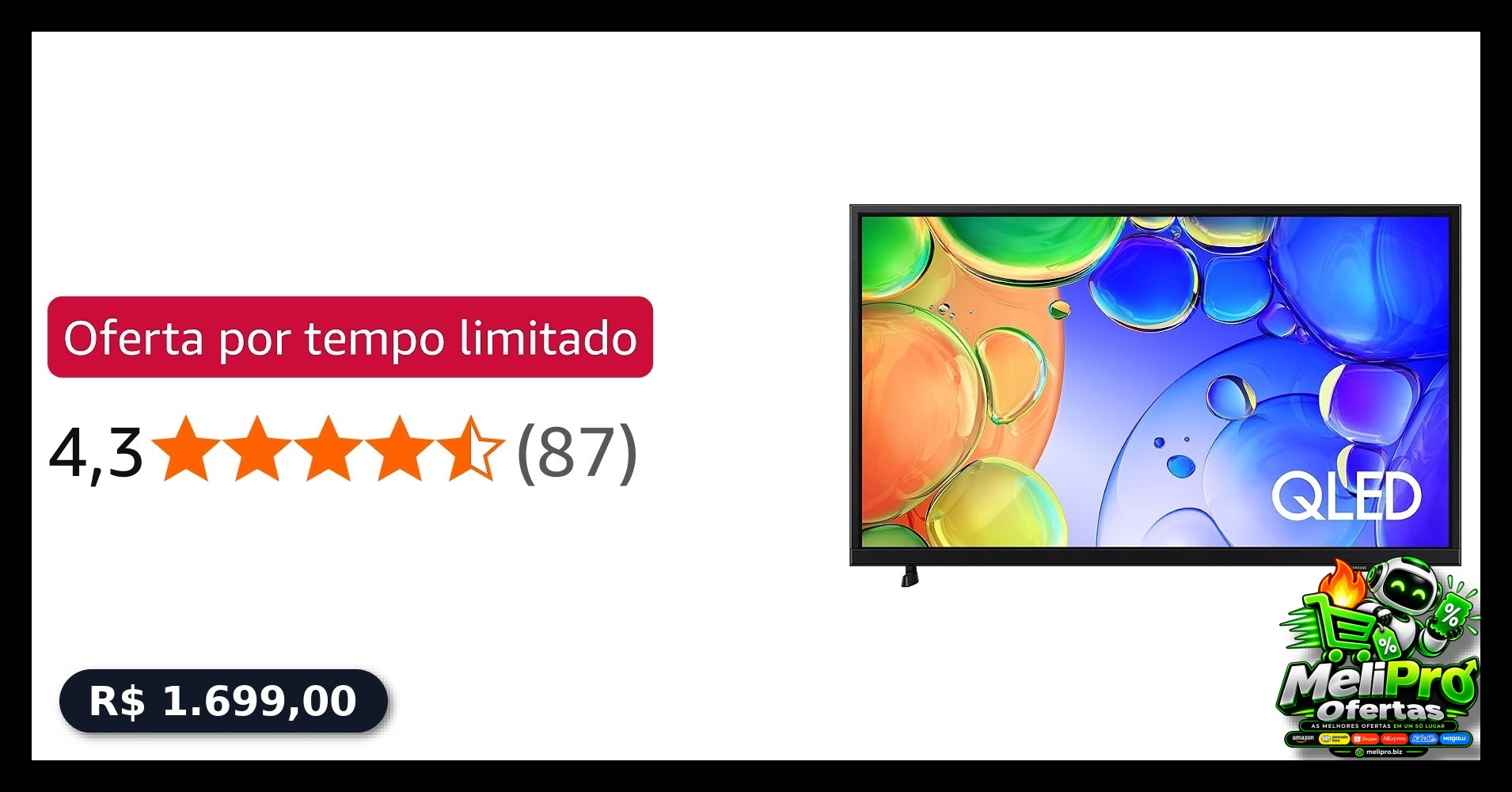 Samsung Smart TV 43" QLED Full HD Q5F 2025, Xbox Cloud Gaming, Canais Gratuitos, HDR, Som em Movimento Virtual