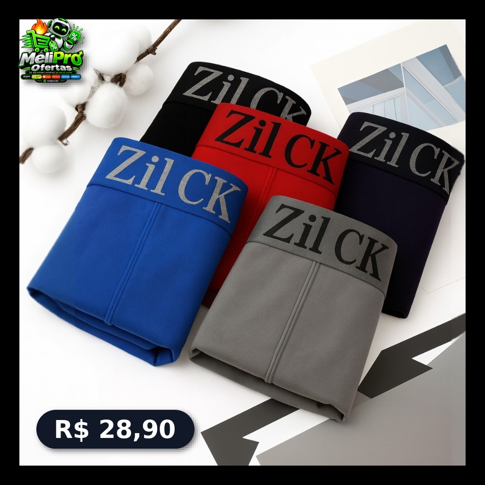 Kit com 10 Cuecas Boxer Masculina Microfibra com Forro 100% Algodão ou 5 Cueca Masculino!