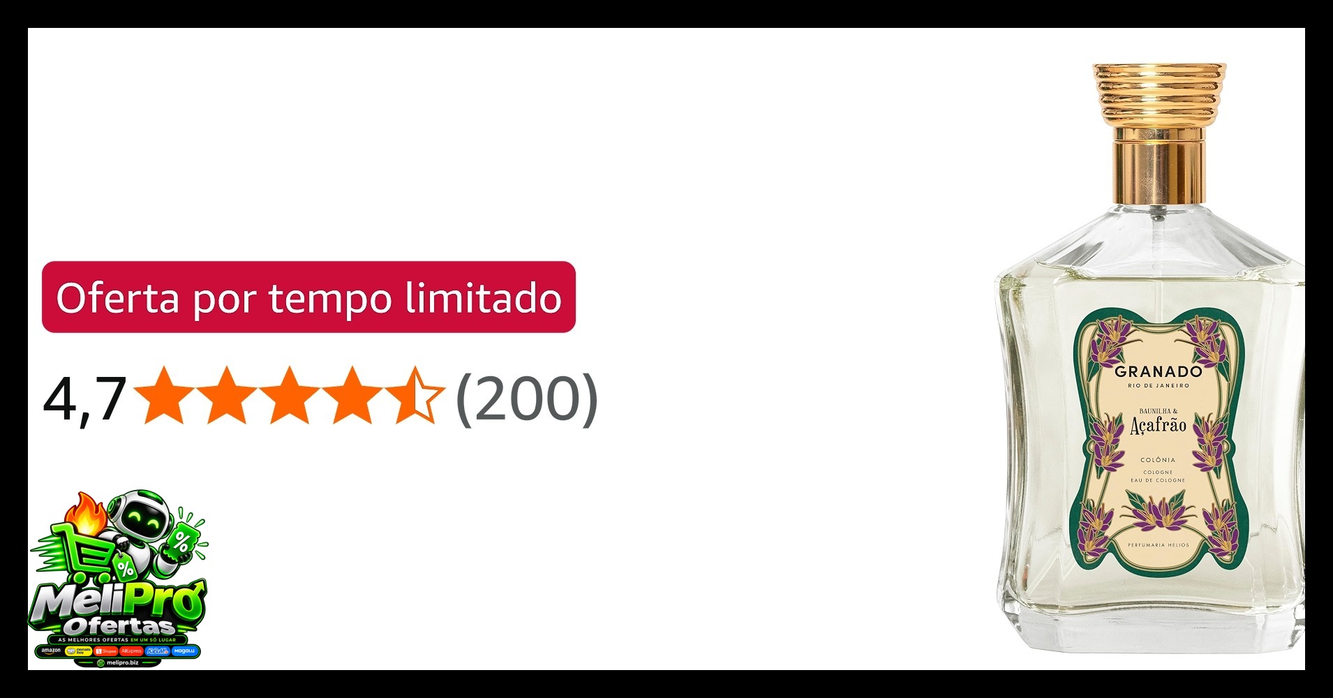 Granado Colônia Vintage, Baunilha & Açafrão, 300ml