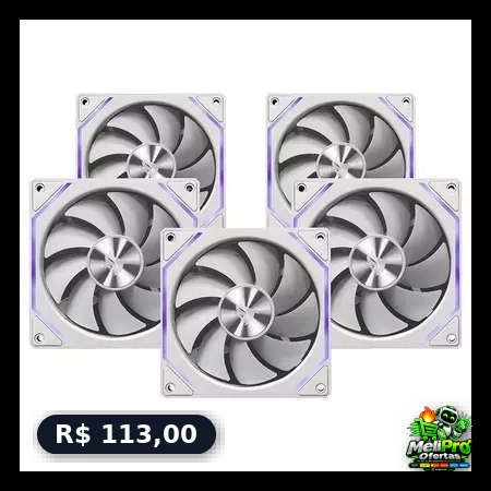 Kit Ventoinha Pichau Ventus NX, ARGB, 5x120mm, Branco, PCH-VTNX5-WH01