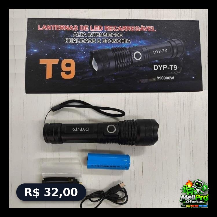 Lanterna Tática T9 Led