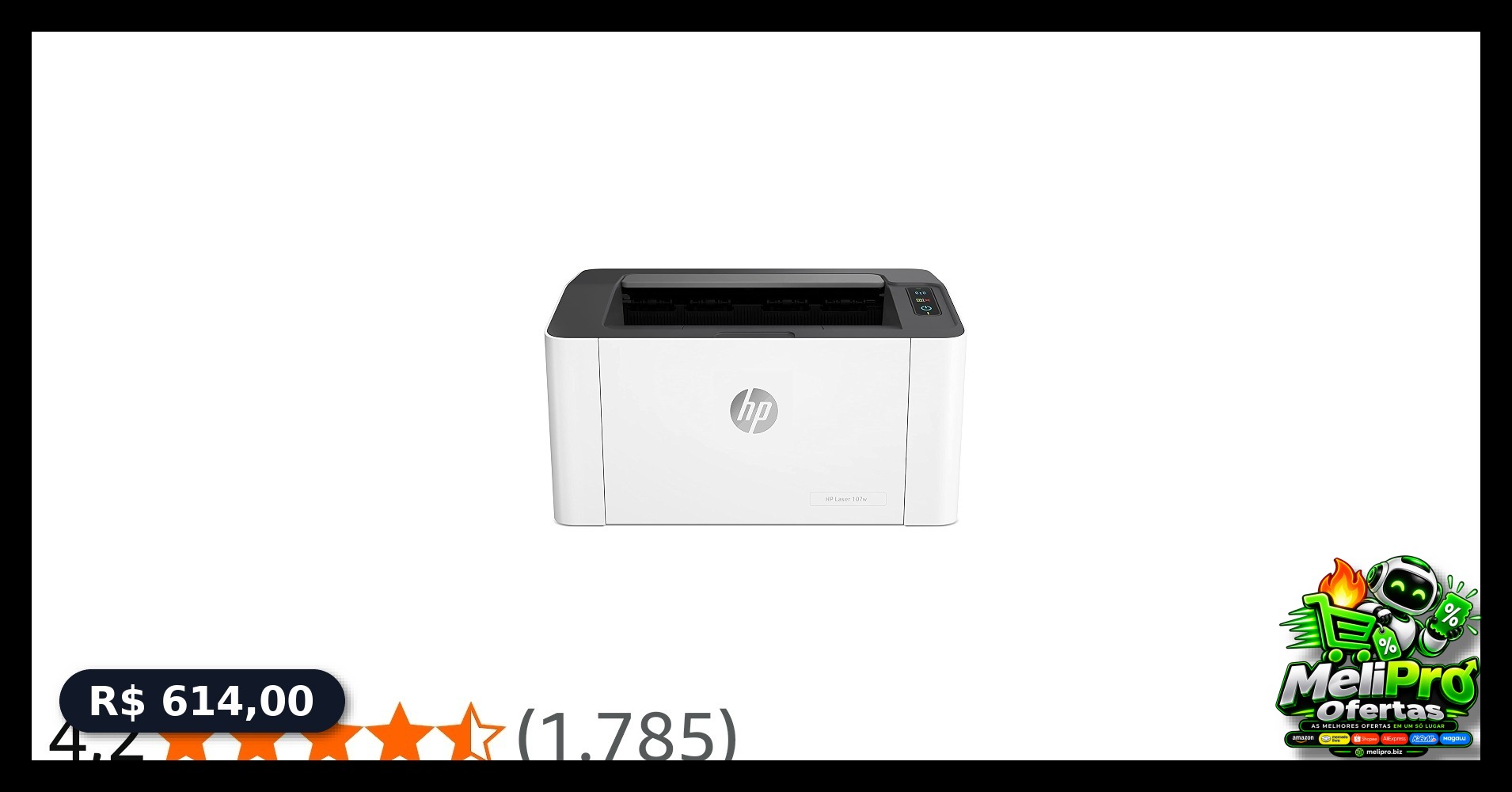 Impressora HP Laser 107a. Tecnologia de impressão Laser Impressora para Pequenas e Médias Empresas. 110V. Conectividade
