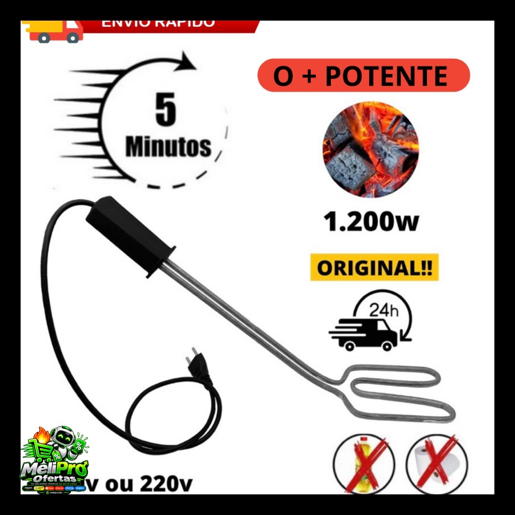 Acendedor Elétrico Para Churrasqueira A Carvao E Lareiras 110v ou 220v