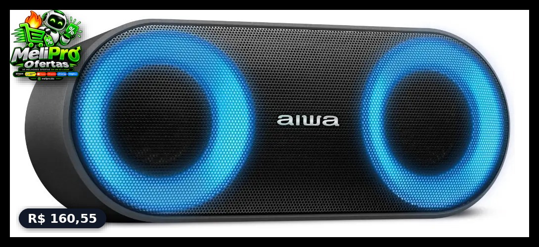 Caixa de Som Speaker Aiwa AWS-SP-01 Bluetooth Cor Preto