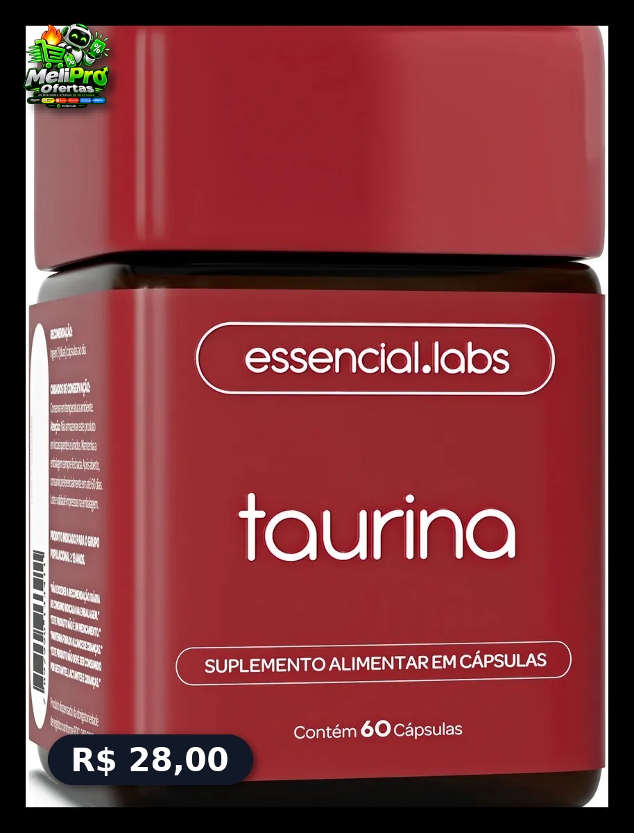Taurina Essencial Labs 60 Cápsulas
