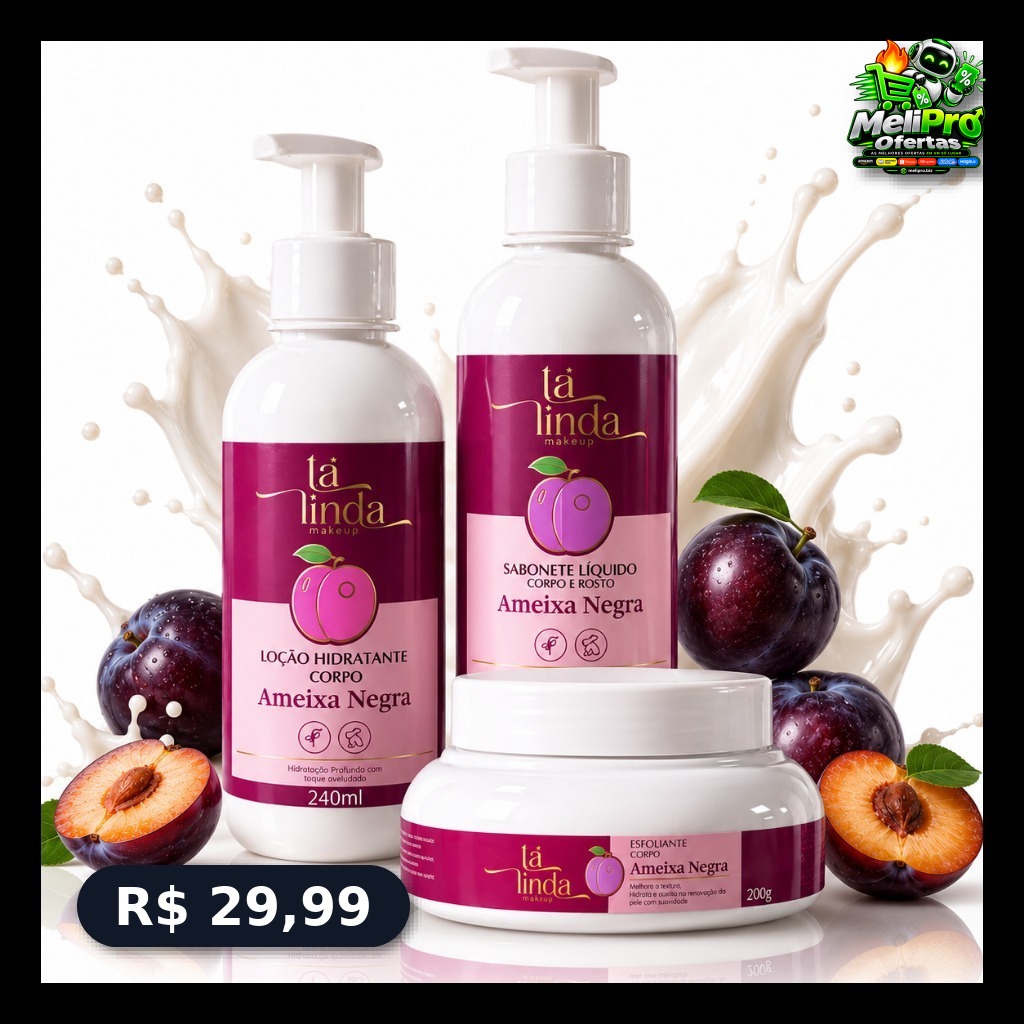 Kit Corporal Ameixa Negra Ta Linda