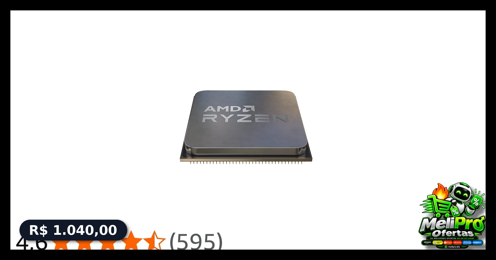 Processador AMD Ryzen 7 5700X, 3,4 GHz, 8 núcleos, 16 threads, cache de 32 MB, soquete AM4, OEM