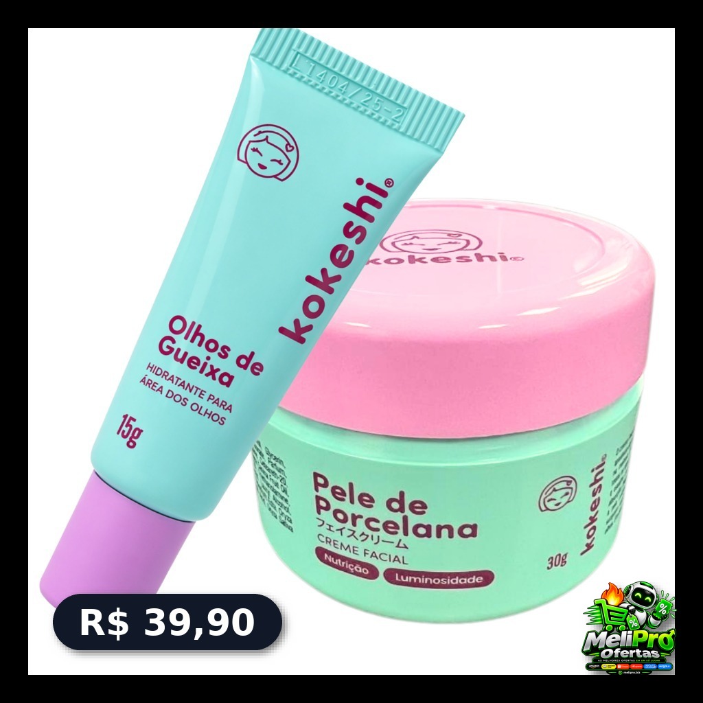 Kit Dupla Renovadores Faciais Kokeshi Pele Porcelana Olhos Gueixa