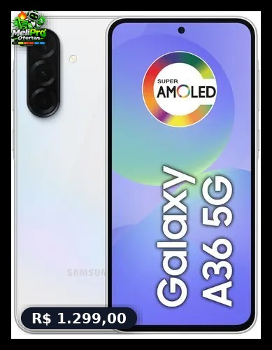 Smartphone Samsung Galaxy A36 5G 128GB 6GB RAM Câmera Tripla de até 50MP Selfie de 12MP IP67 Super AMOLED 6.7'' NFC Recu