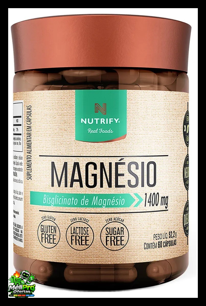 Magnésio Nutrify em cápsula Sem sabor de 60 un