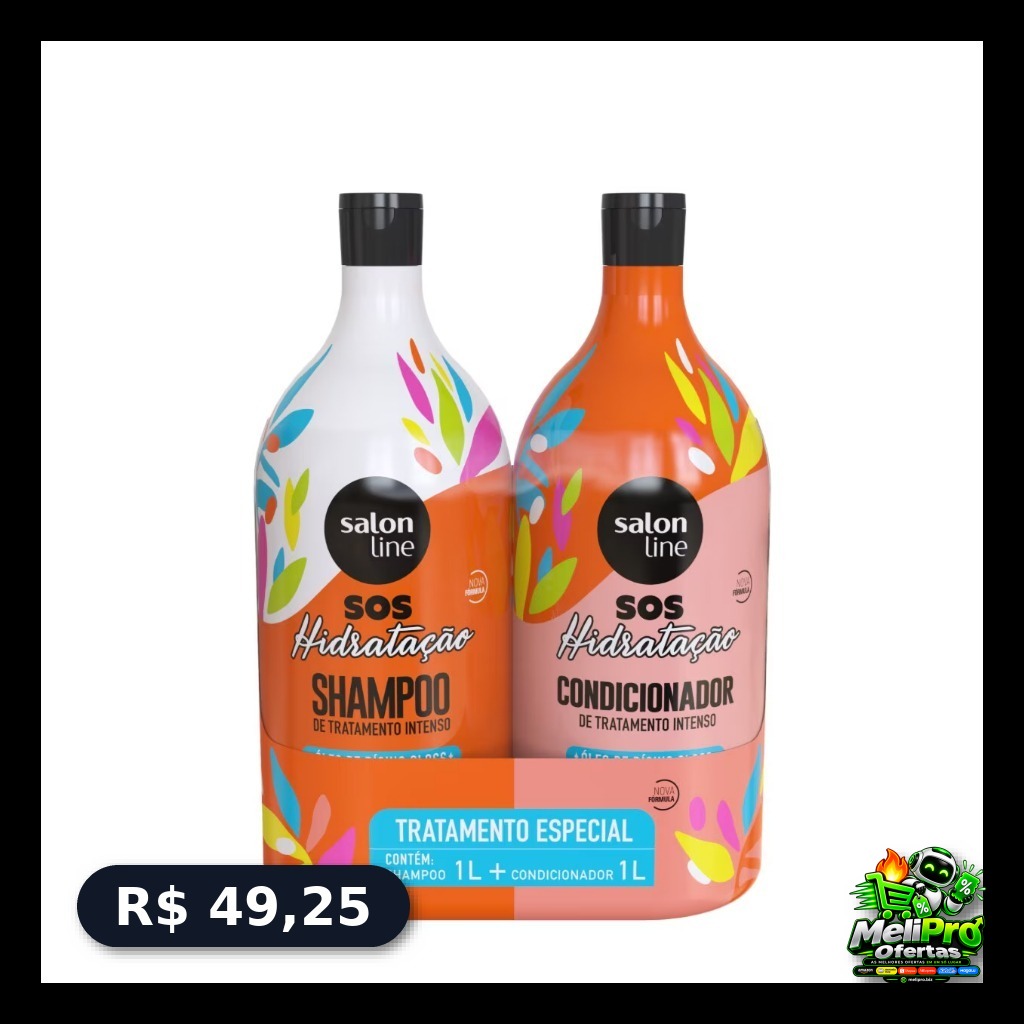 Kit S.O.S Hidratação Óleo de Rícino Shampoo e Condicionador