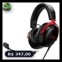 Headset Gamer Hyperx Cloud Iii Dts Drivers 53Mm Usb Pc Ps5 Ps4 Xbox Series X S Xbox One Nintendo Switch Mobile Preto E V