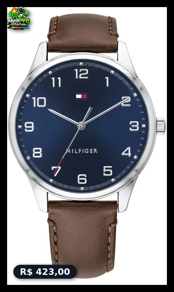 Relógio Masculino Tommy Hilfiger Essentials 1791659 De Couro Marrom