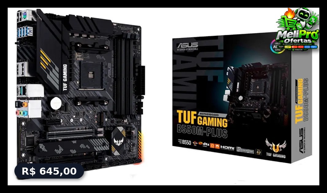 Placa Mãe Asus Tuf Gaming B550m-plus Ddr4 AMD Am4 mATX RGB