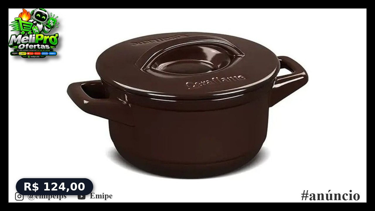 Caçarola Duo 16cm 1100ml Chocolate Ceraflame