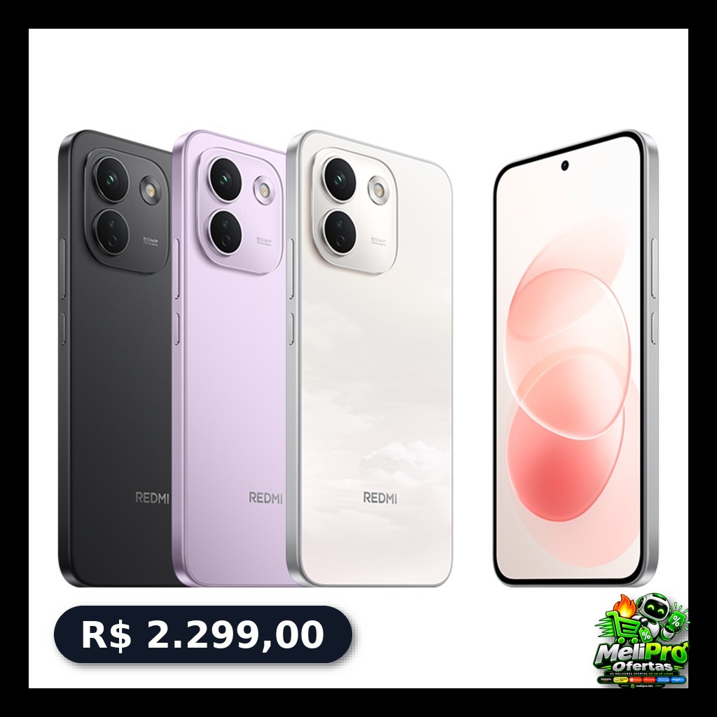 NOVO CELULAR Xiaomi Redmi Note 17 Pro Max 5G 512GB 8GB RAM AMOLED 120Hz 10000mAh CARREGAMENTO TURBO 100W Global Lacrado