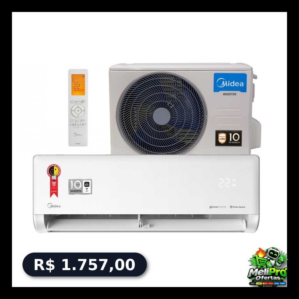 Ar Condicionado Split Midea Ai Ecomaster 12000 Btu R32 Frio 42ezvca12m5 Branco 220v