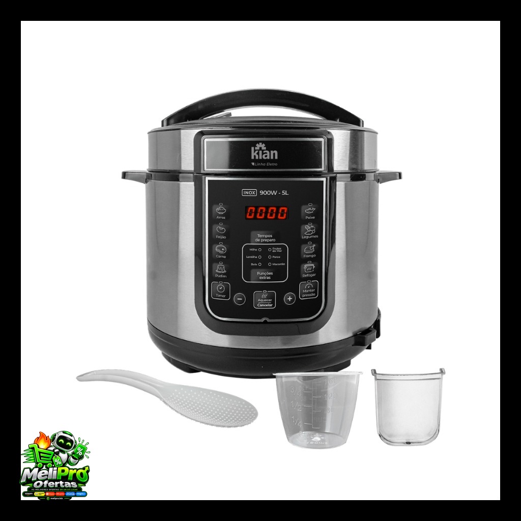 Kian Panela de Pressão 5L Elétrica Inox 127V PPE101