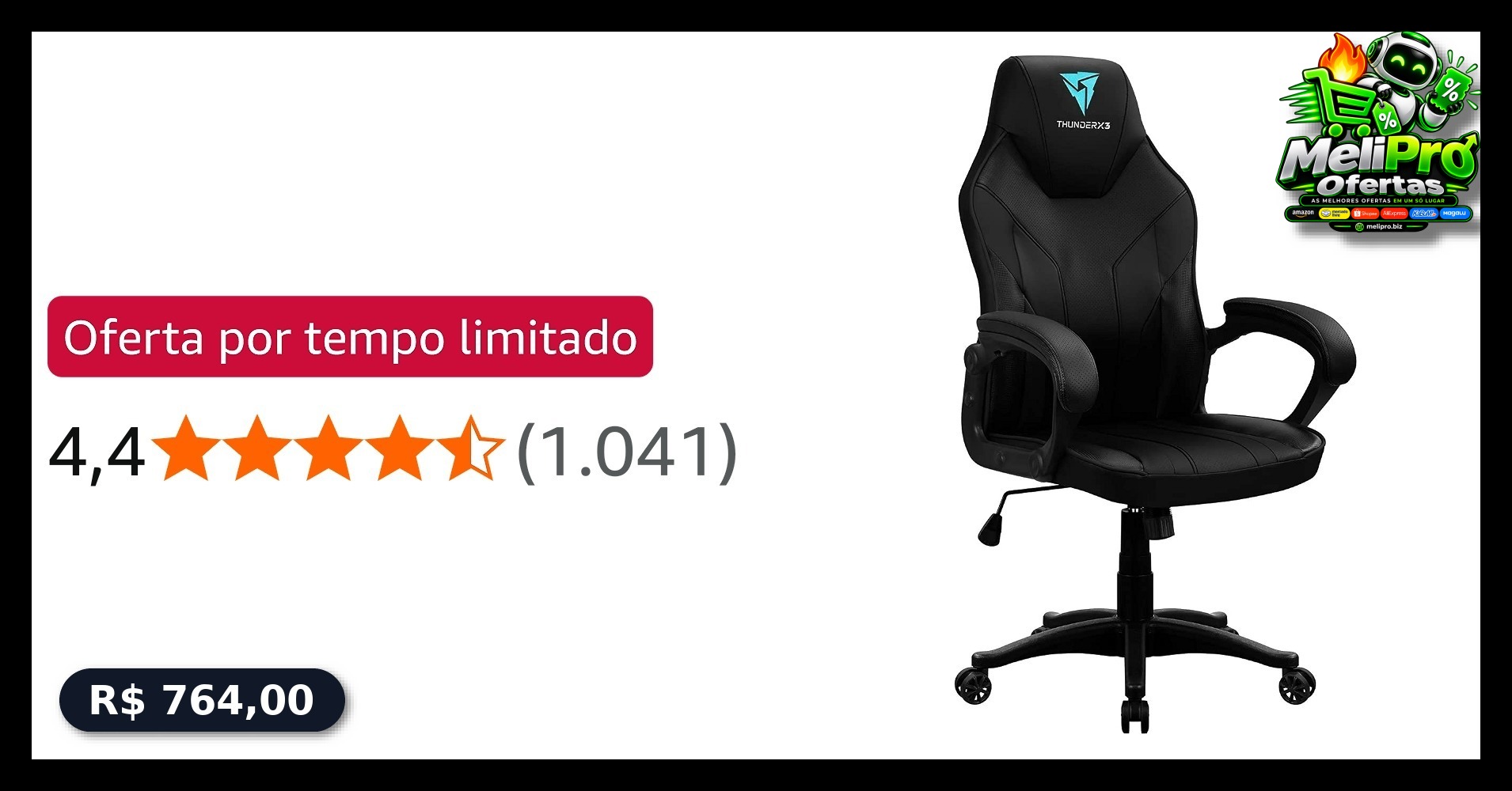 Cadeira Gamer EC1, ThunderX3, 2019, Windows_XP, Preta