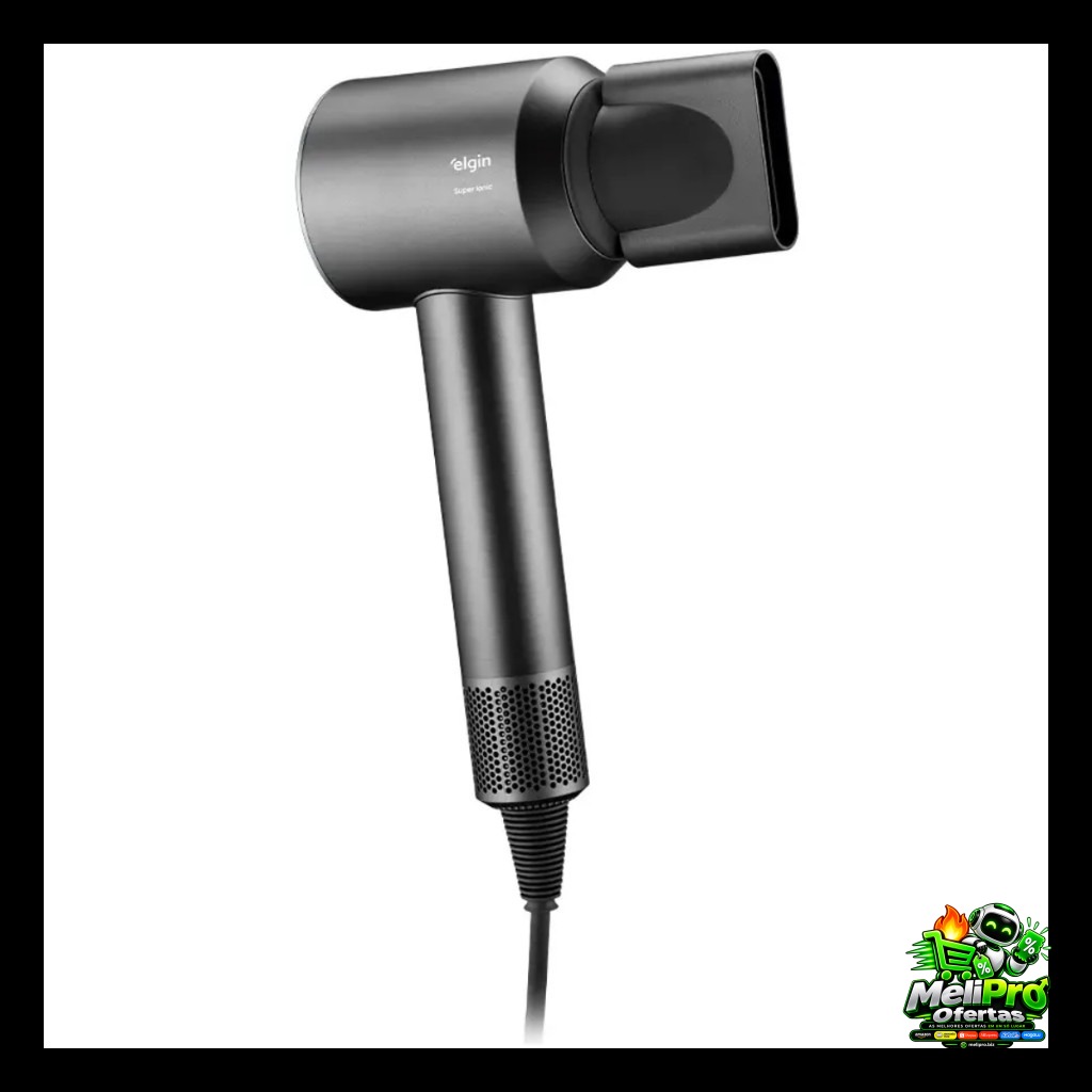 Secador de Cabelo Super Ionic Motor BLDC 3 Temperaturas 1800W Elgin Cinza.