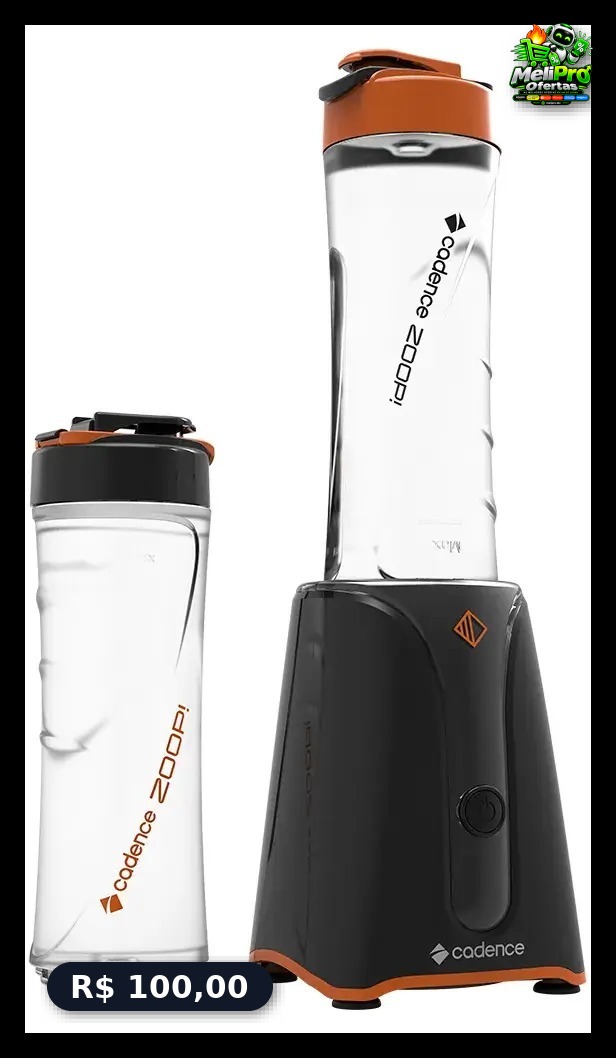 Liquidificador Cadence Zoop Contrast 2 Jarras Turbo 127v