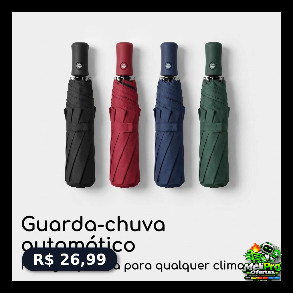 Guarda Chuva Automático Sombrinha Grande Proteção Solar Blackout