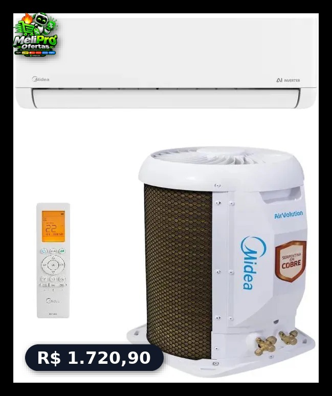 (Parcelado) Ar Condicionado Split Inverter 9000 Btus Midea Branco