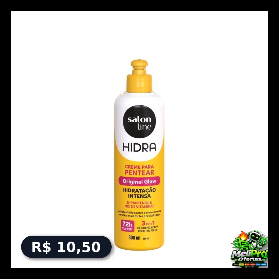 Creme para Pentear 3 em 1 Hidra D-Pantenol 300ml
