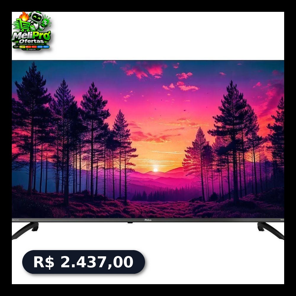Smart TV Philco P49CRA 49" UHD 4K DLED Cinza com Roku TV HDR10 Bivolt